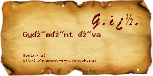Gyémánt Éva névjegykártya