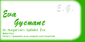 eva gyemant business card