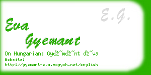 eva gyemant business card